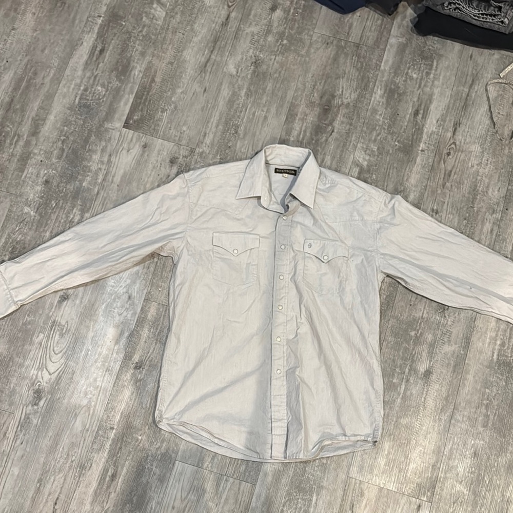 Stetson Gray Button-Up Shirt